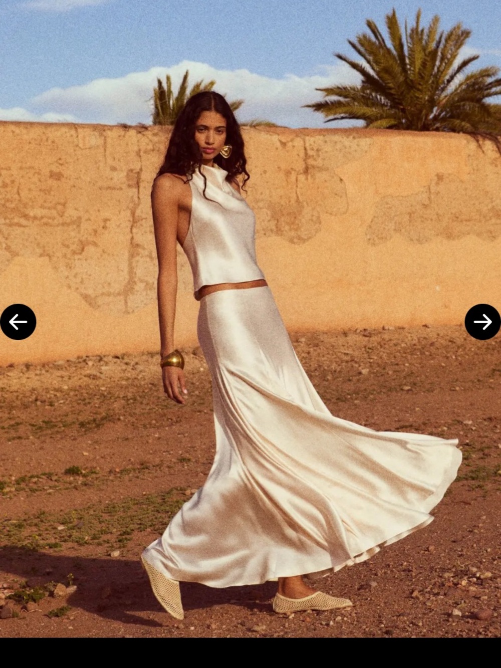 Reformation sera silk two piece